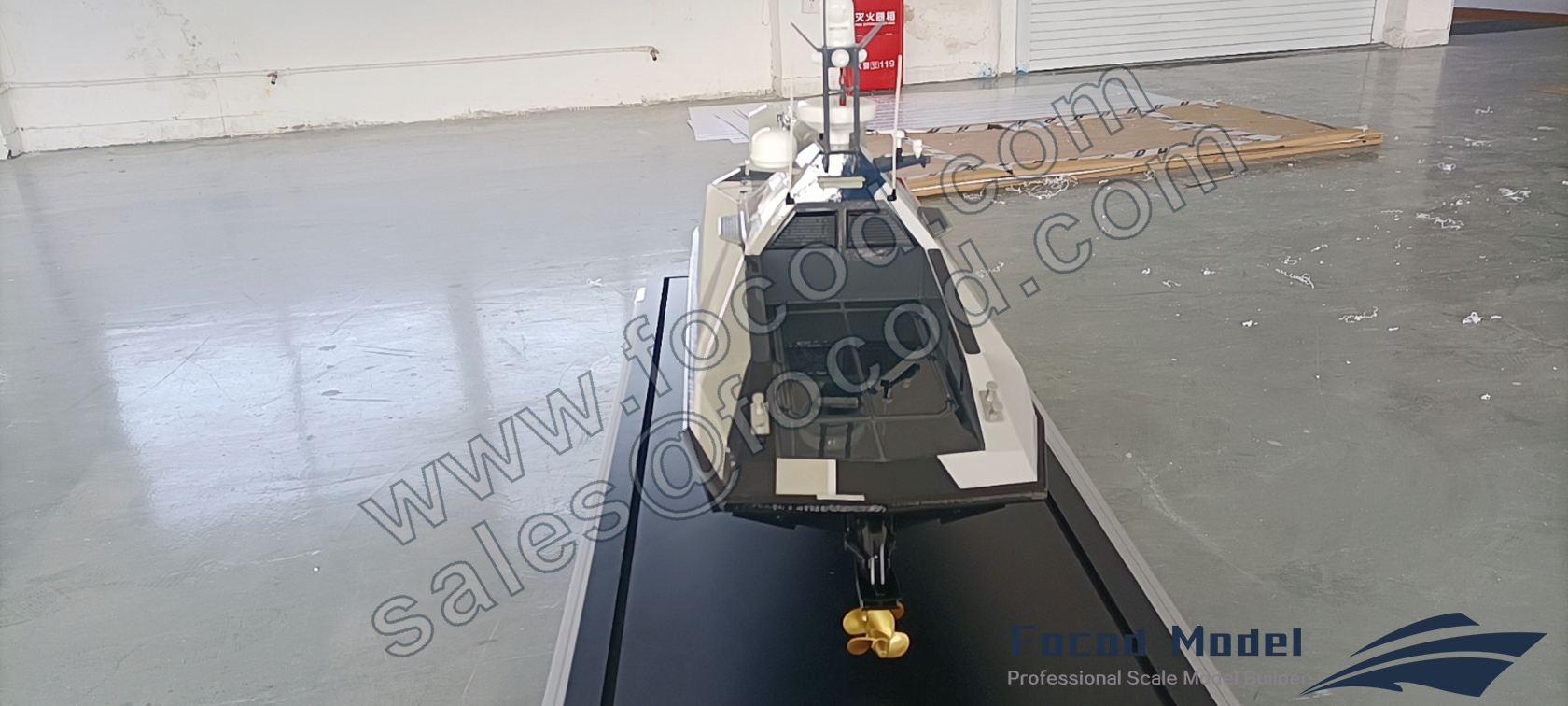 custom made model of Unmanned Surface vessel